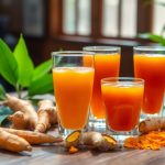 Traditional Jamu drinks with Balinese herbs and ingredients