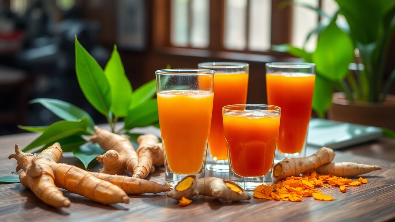 Traditional Jamu drinks with Balinese herbs and ingredients
